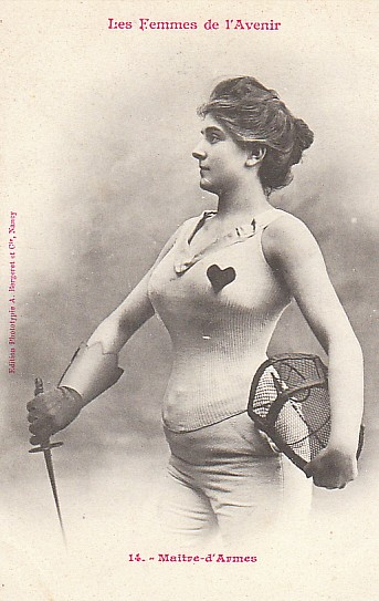 Illustration for article titled "The Women of The Future," according to 1902 French trading cards
